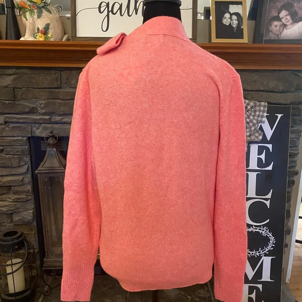 J. Crew Pink Romantic Bow-Neck Sweater